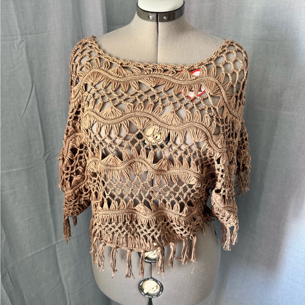 Boho Crochet Fringe Top